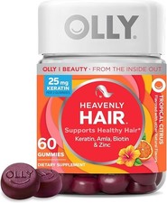 OLLY Heavenly Hair Gummy, Healthy Hair Support, Keratin, Biotin, Amla, 60ct
