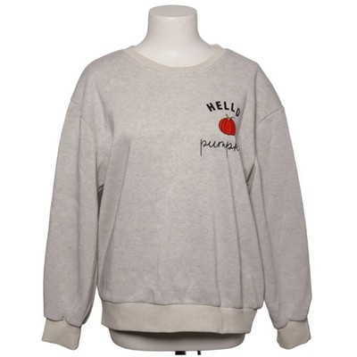 Sweatshirt, Größe: M, Grau, Polyester, Print, Damen #iwM