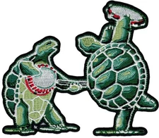 Multicoloured Fabric Applique Patch 45 x 40mm Iron or Sew On Embroidered Patch