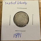 1891 P US Seated Liberty Silver Dime Lower Grade — photo 1