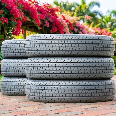 6 Tires Suntek HD Trail 2 Semi Steel ST 235/85R16 Load F 12 Ply Trailer
