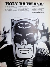 Original 1966 Vintage Toys Ad: General Electric�Ft. a free "Holy Batmask"