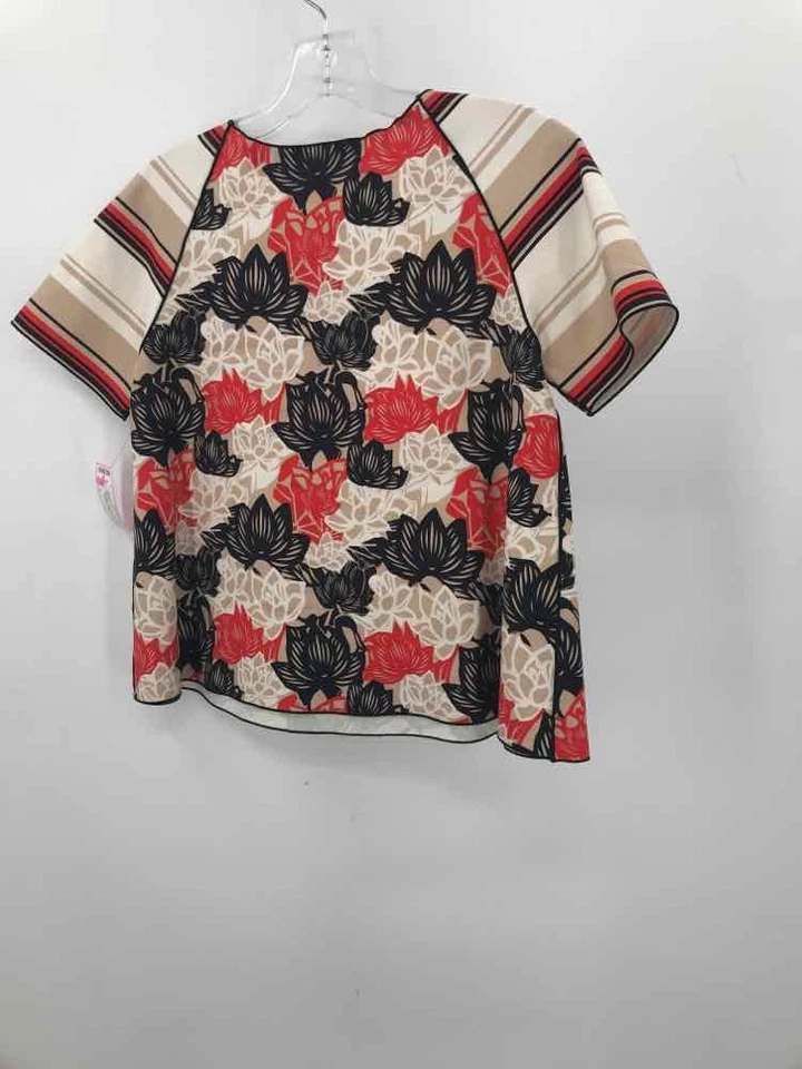 Blusa Floral Vivienne Tam Tostada Talla 0 Usada Foto 2 de 3