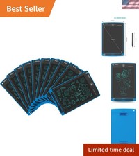 10 Blue LCD Writing Tablets - 8.5 Inch Portable Learning Tools for Kids
