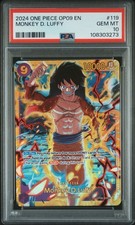 2024 ONE PIECE OP09-EMPERORS IN THE NEW WORLD MONKEY D. LUFFY SECRET RARE PSA 10