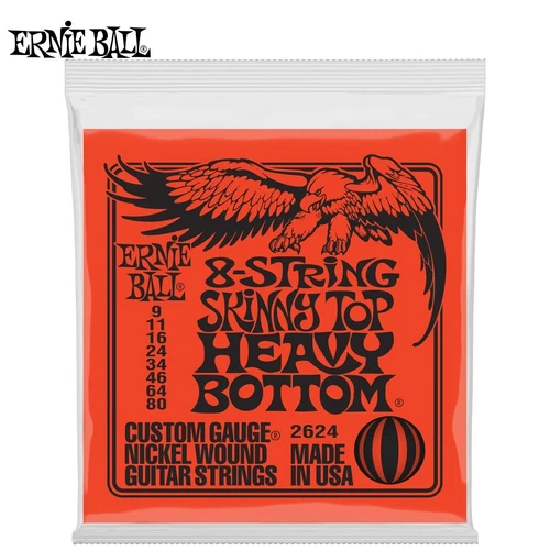 Ernie Ball 2624 8-String Skinny Top Heavy Bottom Electric Guitar Strings 9-80