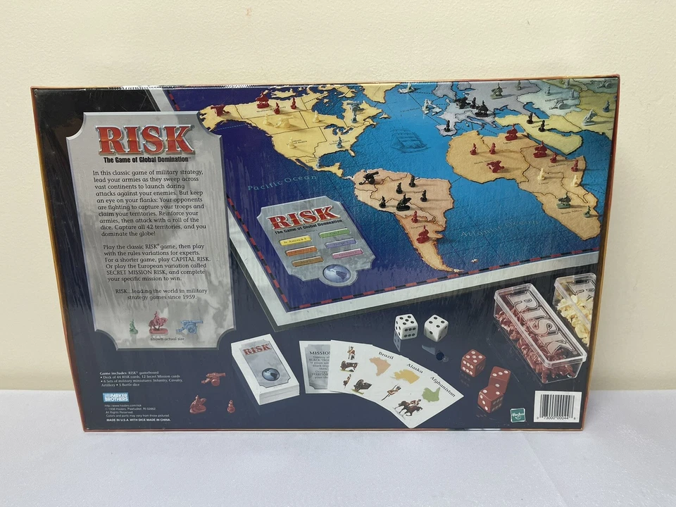 1998 Parker Brothers Hasbro Risk Board Game of Global Domination NEW SEALED - Image 2 of 2
