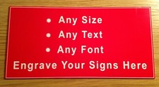 ENGRAVED SIGNS, LABELS & TAGS  5" and 6" - VARIETY OF COLOURS AND SIZES
