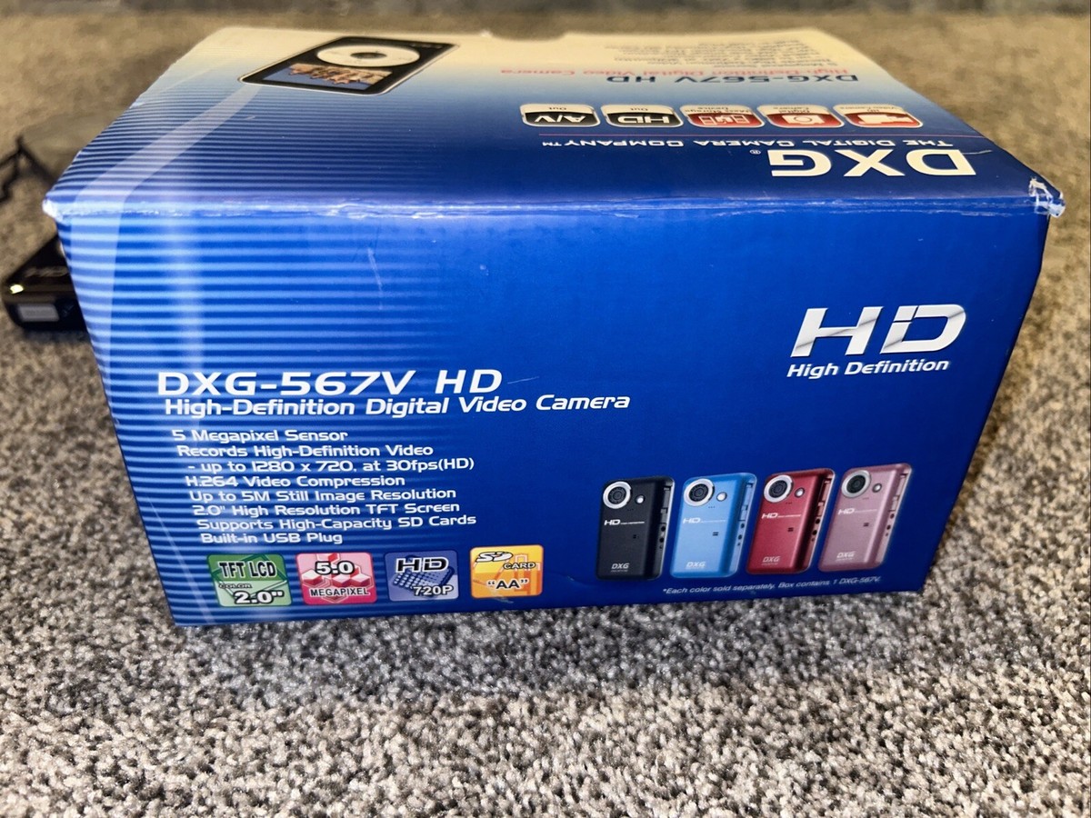 DXG 567V HD Camcorder With 1.7 Inch Hi-Res LCD And 2X Zoom Black