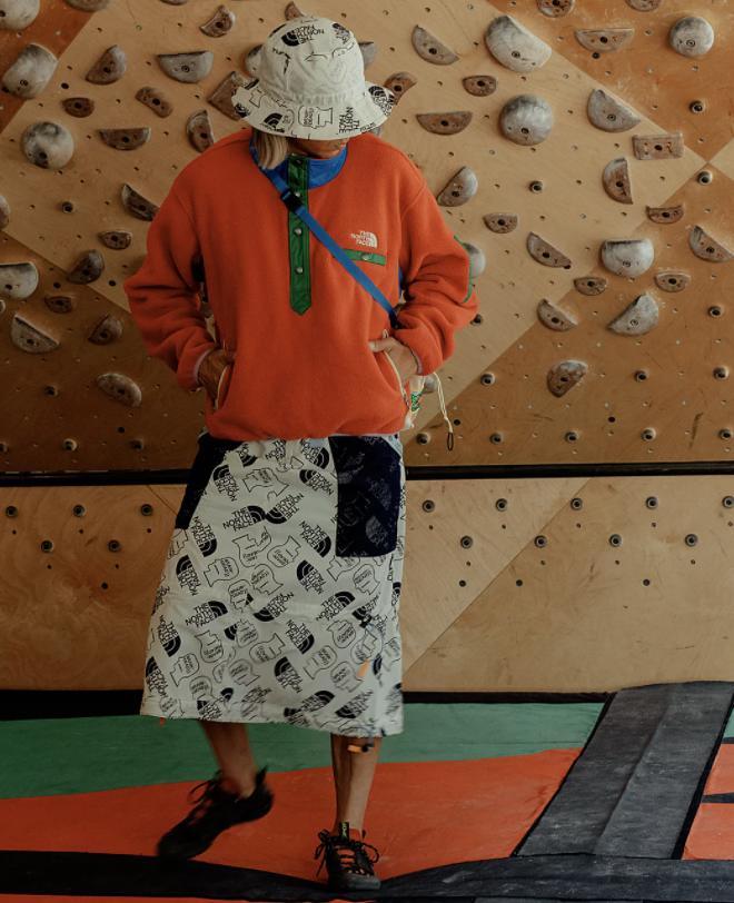 The North Face × Brain Dead X TNF Bucket Hat vintage white f