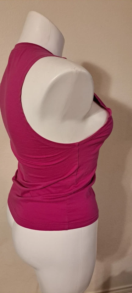 Camiseta sin mangas Nike para mujer rosa algodón Swoosh ropa deportiva músculo talla XS Foto 3 de 4