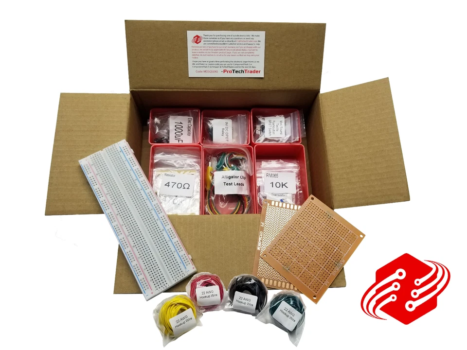 Make: Electronics Kit 1 Economy - 3rd Ed Component Pack Sec 1-3 in 3rd Ed Book  - Image 2 of 3