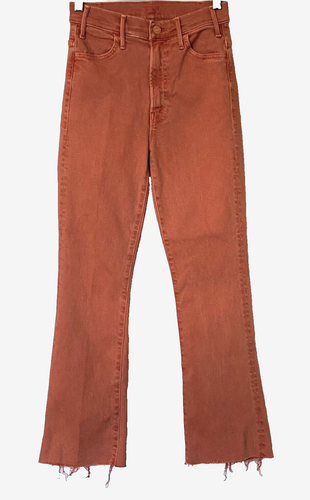 Mother Jeans The Hustler Ankle Fray Womens Size 25 Coral Wash Second Chance NWT