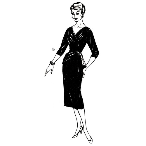 Vintage 1950s Pattern – 'Love it' Slim Dress - Bust 38” (96.5cm) - Picture 3 of 4