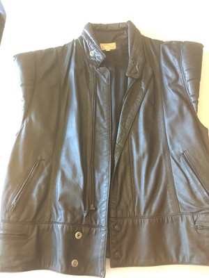 80s leather vest