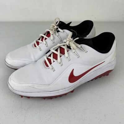 Nike React Vapor Golf Cleat Shoe White/Red Mens Size 10 BV1135 104