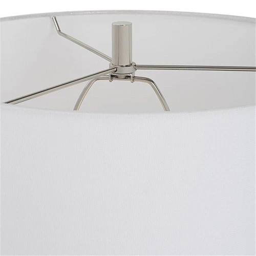 Uttermost Antoinette Contemporary Iron Stone and Fabric Table Lamp in White - Picture 5 of 7