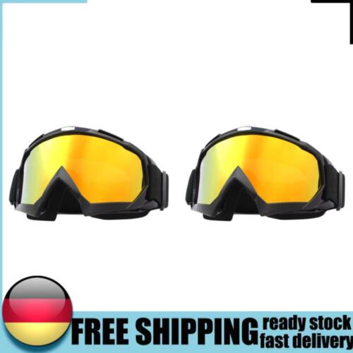 Lunettes de cyclisme masque de ski anti-brouillard lunettes pour sports de plein air d'hiver (noir jaune) - Photo 1/2