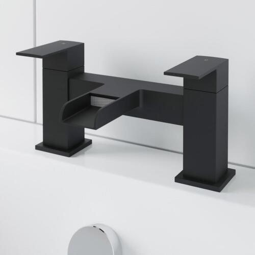 Complete Bathroom Suite Black RH Shower Bath Screen Basin Vanity Toilet 1700mm - Picture 6 of 17