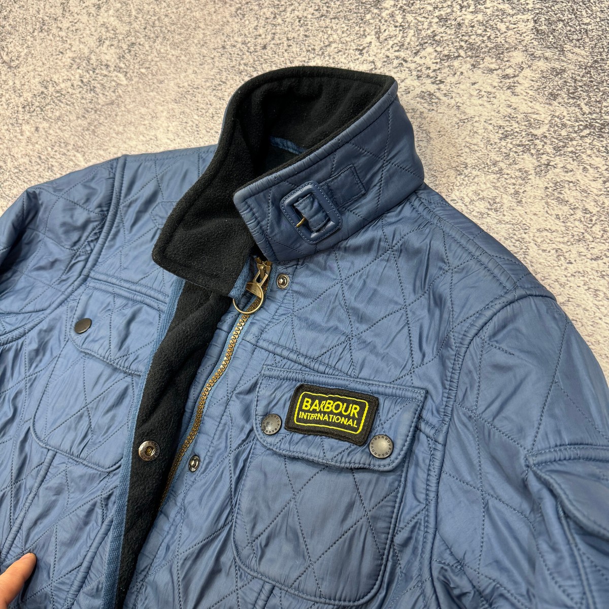 Barbour International insulated jacket M size 38 uk12 blue colour 