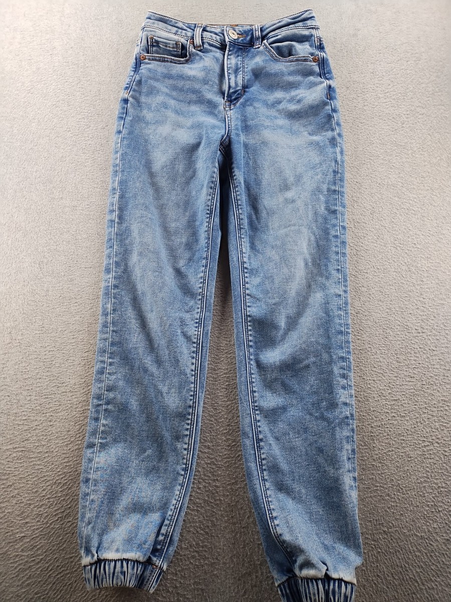 American Eagle Women's Jeans Blue Sz 0S Mom Jogger Cozy Next Level Stretch 