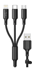 3 in 1 Multi USB Charger Charging Cable Cord Micro USB/8 Pin Port /Type C