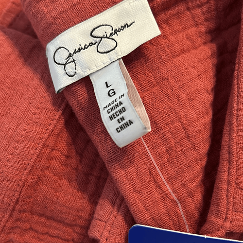 Jessica Simpson NWT Coral Gauze Blouse L - Picture 6 of 6