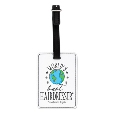 Gift Base World's Best Hairdresser Kofferanhänger Aus Kunstleder   1 Stück