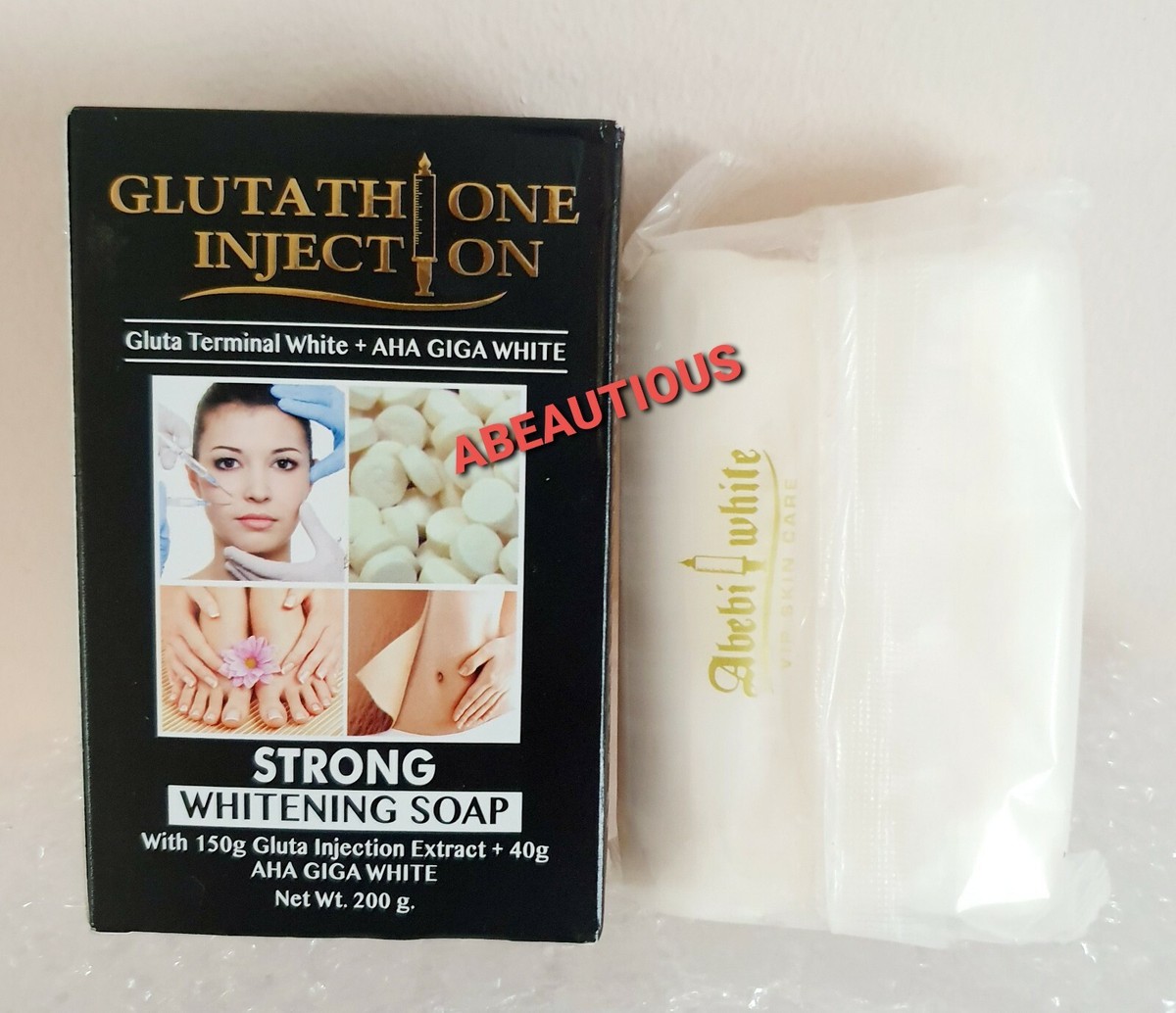glutathione injection soap reviews 2X ABEBI WHITE Glutathione Gluta Terminal+Giga White Lightening Soap (2PCSX200g)