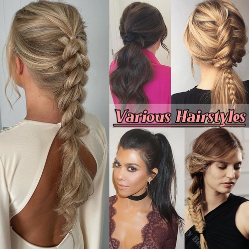 Ponytail Extension Thick Clip in 100% Real Remy Human Hair Wrap Around Hairpiece - Picture 5 of 40