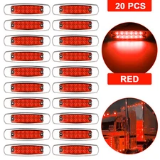 12 LED Side Marker Light 6.4" Clearance Truck Trailer Light for Peterbilt 12V