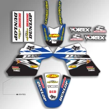 1990 - 2018 YAMAHA PW 50 PW50 GRAPHICS KIT PRO CIRCUIT : BLUE / BLACK MX DECALS