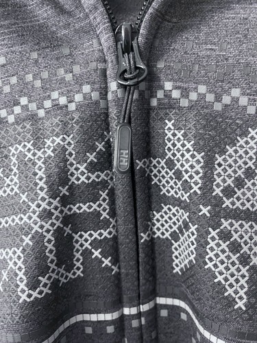 Helly Hansen Full Zip Snowflake Pattern Hooded Fleece Outdoor Jacket Women's M - Picture 5 of 11