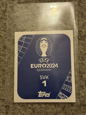 Autocollant Topps UEFA Euro 2024 - Écusson Slovaquie #SVK 1 - Brillant Border Parallel - Neuf