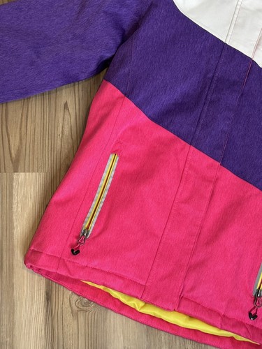 Killtec Girls Waterproof & Windproof Level 3 Pink Purple Ski Jacket Sz 12 Hood - Picture 3 of 14