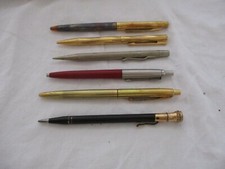 ANCIEN LOT DE 6 STYLOS A BILLES ET PORTES MINES WATERMAN EVERSHARP
