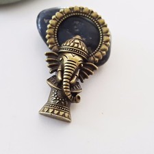 NELLYS  2 Anhänger "Lord Ganesha" bronze ca. 51x28mm Buddha  Metallperlen