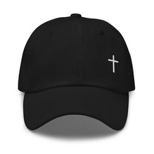 Cross hat, Embroidered Cross cap, Cross baseball cap, Christian cross hat, faith