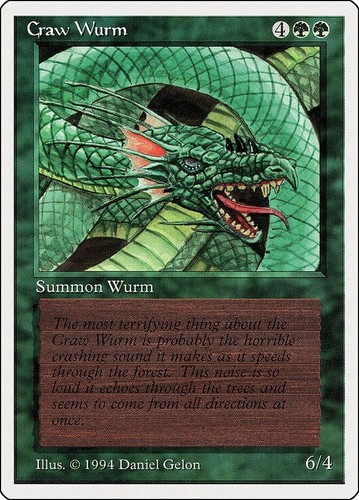 MTG Magic the Gathering Craw Wurm (190/306) Revised Edition MP | eBay