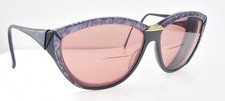 Vintage Cypress SI-6 Black Purple Oval Sunglasses Hong Kong FRAMES ONLY