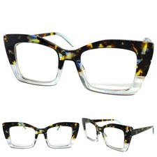 Womens Classy Elegant Modern Retro Style READING EYE GLASSES Readers Large Frame