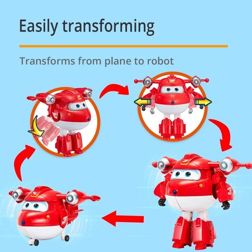 Super Wings 5-Inch Transforming Jett, Dizzy, Donnie Airplane Robot Action Figure - Picture 3 of 6