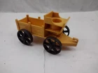 Vintage 1982 Fisher Price Little People Western FPT486 Yellow Buckboard Wagon