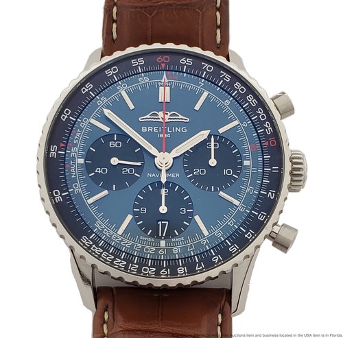 Classic Breitling Navitimer B01 AB0139 Chronograph Mens Watch Box Papers