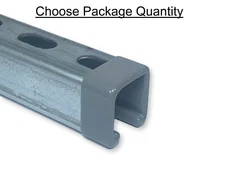 Plastic GRAY / GREY Open End Caps Unistrut Channel 1-5/8'' X 1-5/8'' #4884GY