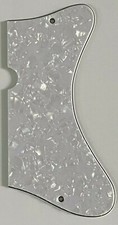 Electric Guitar Pickguard For Danelectro U2 Style. 4 Ply White Pearl