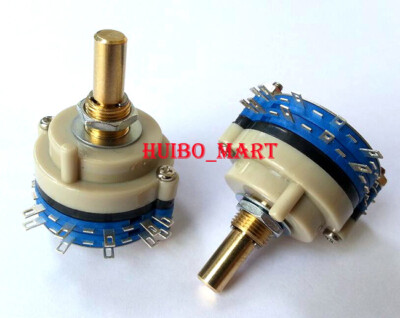 10pcs/lot 2pole 4step ROTARY SWITCH Attenuator Pot Potentiometer Volume Control