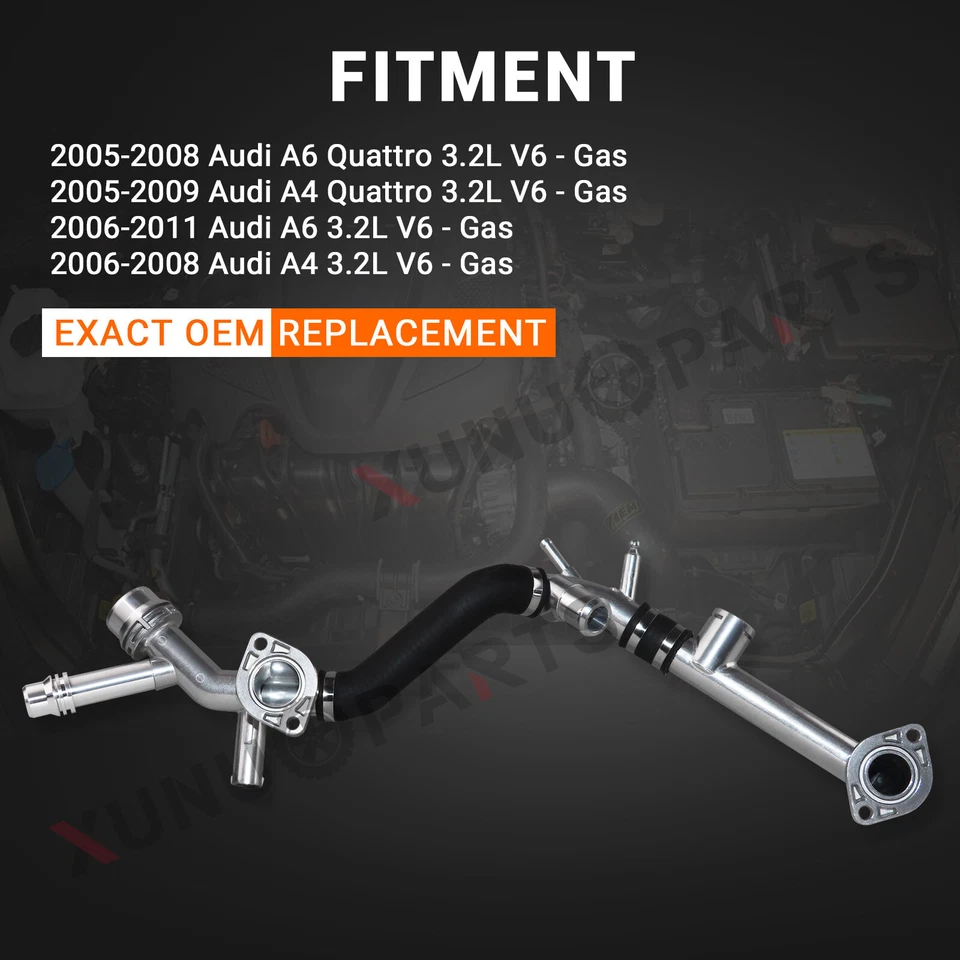 Upgraded Aluminum Water Pipe for 2005-2009 Audi A4 Quattro 2006-08 Audi A4 3.2L - Image 3 of 4