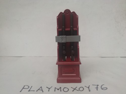 PLAYMOBIL ARMAS. TIENDA PLAYMOXOY76. MUEBLE ARMERO + 2 RIFLES. - Picture 1 of 2