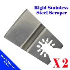 2 Scraper Blades Oscillating Multi Tool For Glue remove   Universal Fit